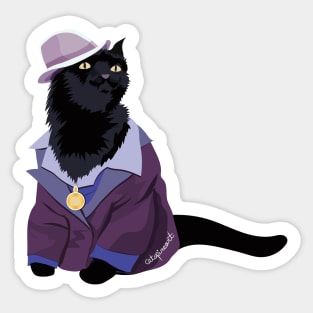 Black Cat Money (No Pattern) Sticker